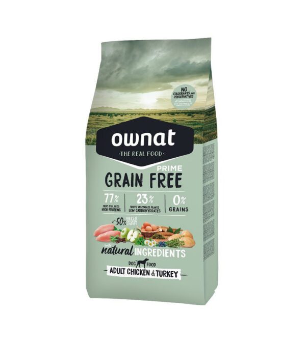 OWNAT DOG GF PRIME ADULT CHICKEN&TURKEY 14 KG