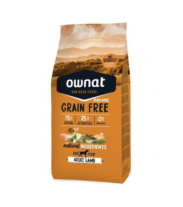 OWNAT DOG GF PRIME ADULT LAMB 12 KG