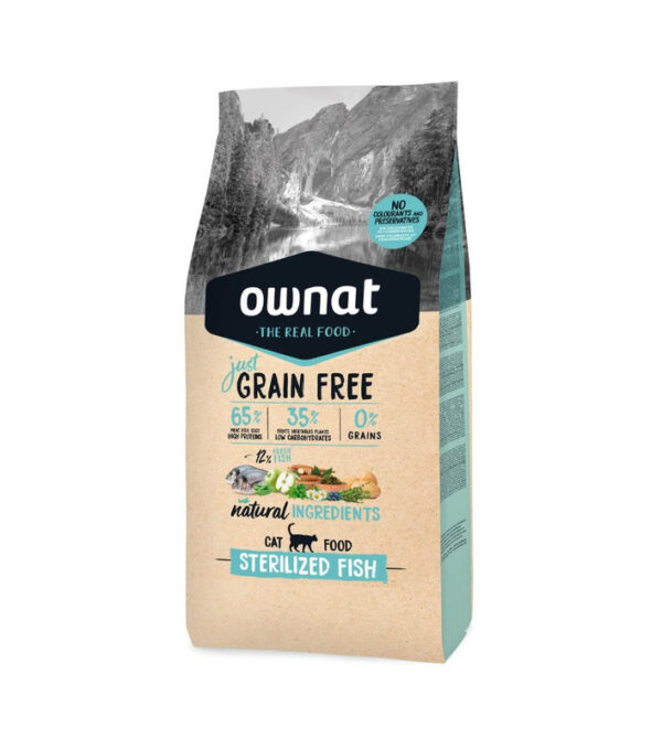 OWNAT CAT JUST GF STERILIZED FISH 8 KG