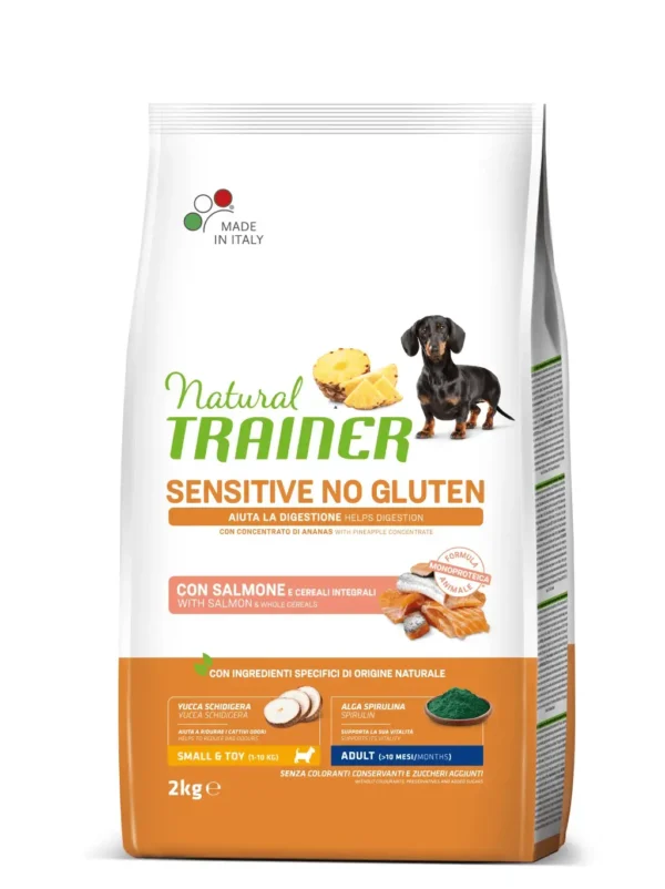 NATURAL TRAI.CANINE S/GLU AD. SMALL SALMON 7KG (NDR)