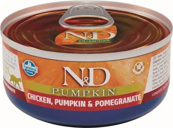 FARMINA ND CAT PUMPKIN POLLO CAJA 24X70GR