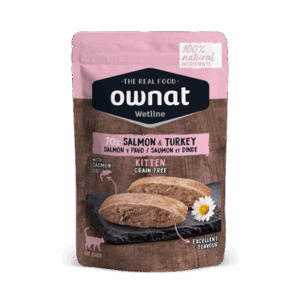 OWNAT WETLINE CAT KITTEN SALMON & TURKEY 12 X 85 GR