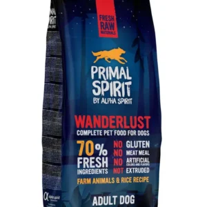 ALPHA SPIRIT CANINE PRIMAL 70% WANDERLUST 12KG